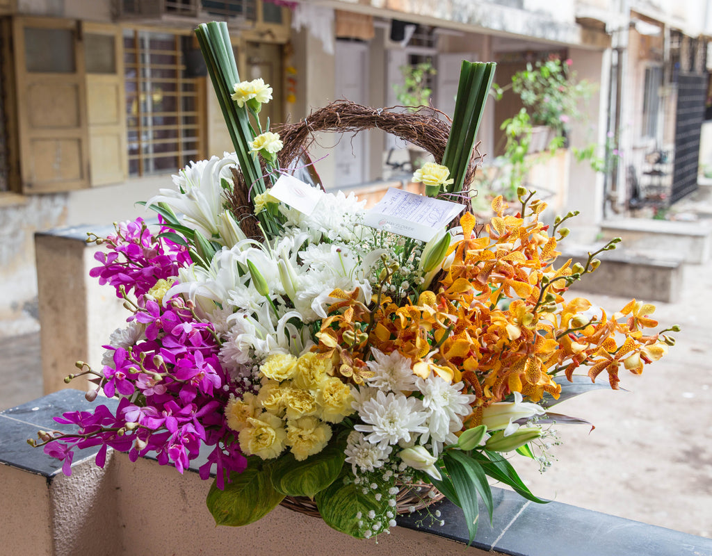 Celebration of father’s day with flowers