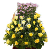 Yellow Roses Basket Large