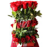 Pure Red Rose Basket