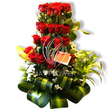 Red Rose Step Arrangement