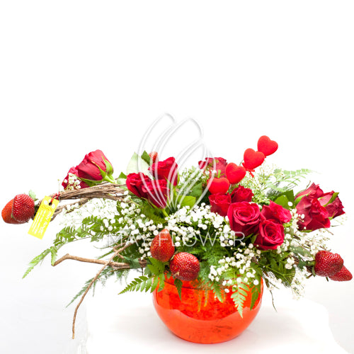 Fruit Rose Vase Florals