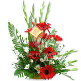 Gladioli Gerbera Basket