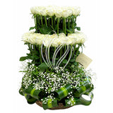 Mega White Tower Roses