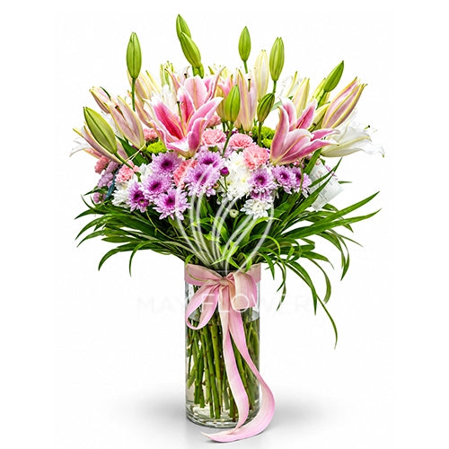 Peachy Lily Vase Main image