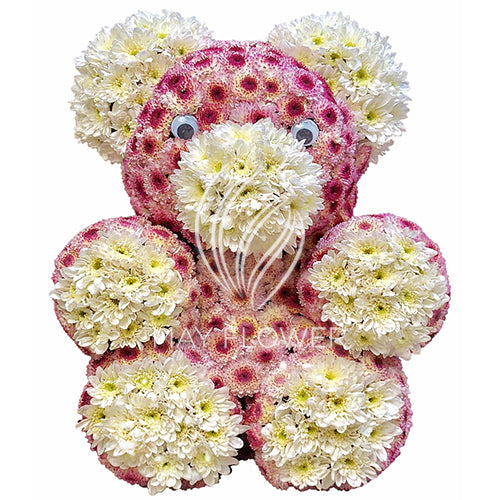 Floral Teddy Bear Large