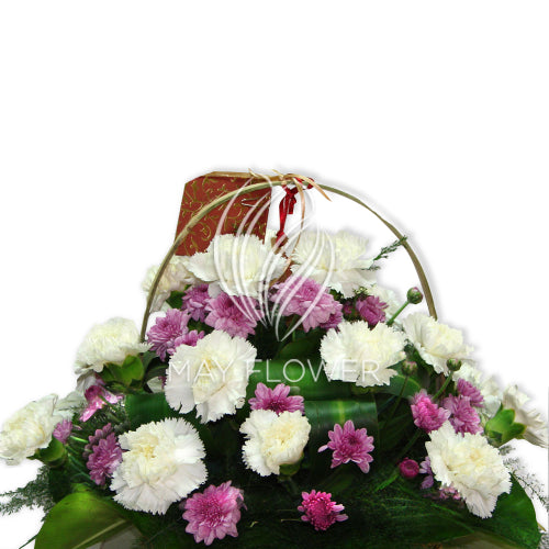 Mixed Carnations Basket