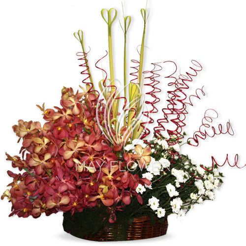 Bright Floral Basket Arrangement