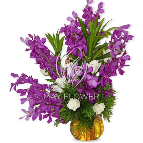 Orchids and Roses Vase Main image