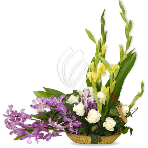 Mix Floral Basket Trio Main image