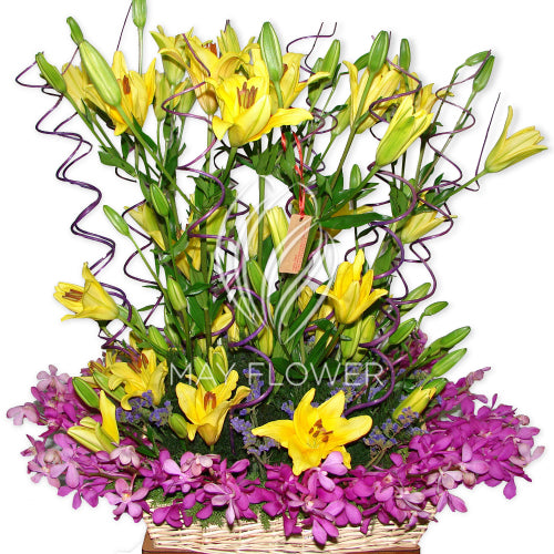 Exotic Basket Assorted Flowers Main image