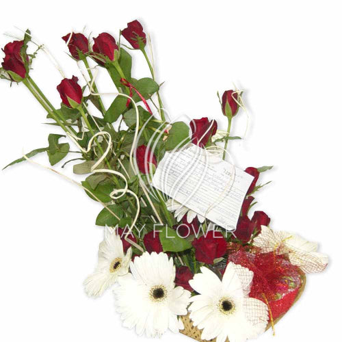 Roses Gerbera Basket Main image