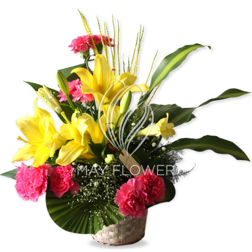 Colorful Basket Assorted Florals Secondary image