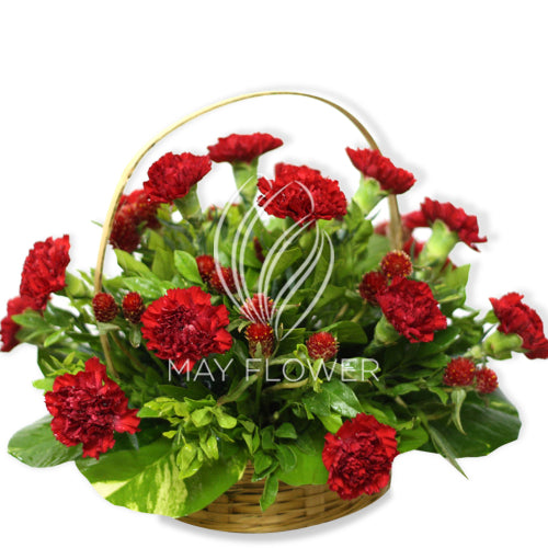 Red Floral Basket Main image