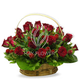 Red Floral Basket