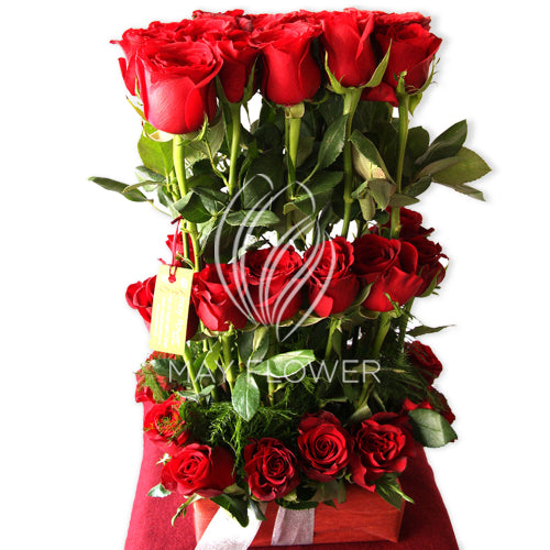 Pure Red Rose Basket Main image