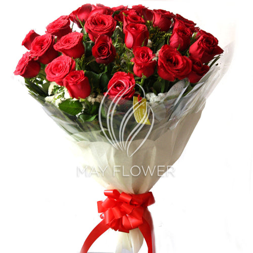 30 Red Rose Bunch Main image