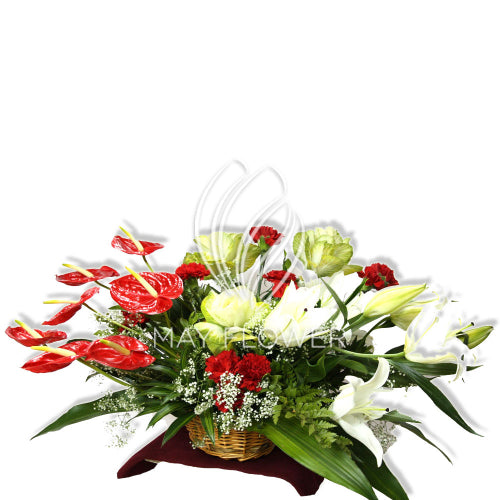 Red White Mixture Basket Secondary image