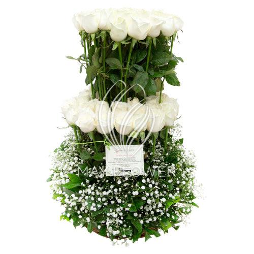 Mega White Tower Roses Secondary image