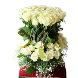 Mega White Tower Roses