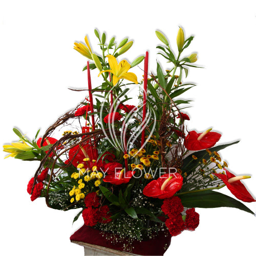 Sunfire Floral Basket