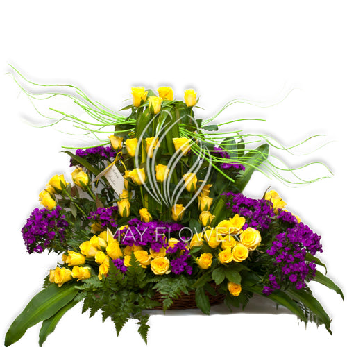 Yellow Roses Mega Arrangement