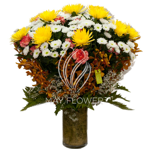 Eclectic Bright Floral Vase Main image