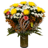 Eclectic Bright Floral Vase