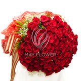 150 Red Roses Bunch