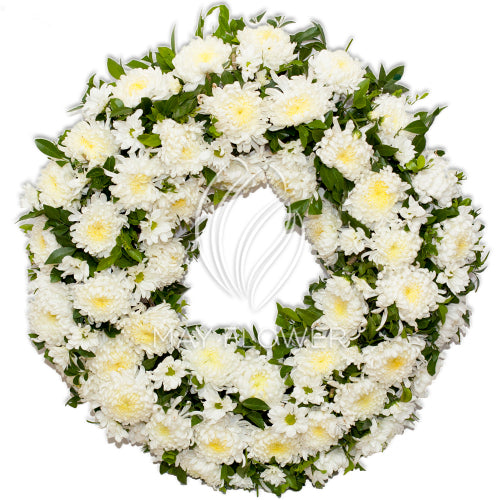 White Floral Wreath Main image