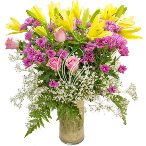 Eclectic Blend Floral Vase Main image