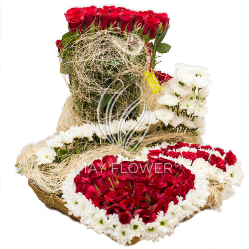 Red Rose Floral Pendant Main image