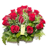 20 Red Rose Basket