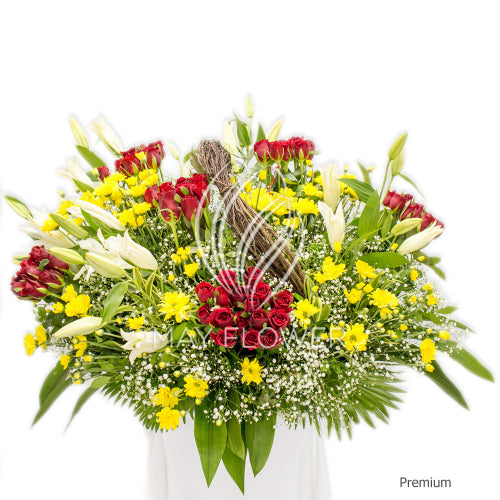 Red And White Floral Splash Secondary image