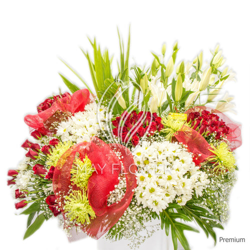 Red White Floral Excess