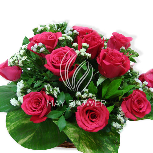 Roses Round Arrangement Secondary image
