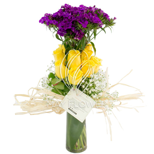 Delicate Roseate Roses in a Vase – May Flower