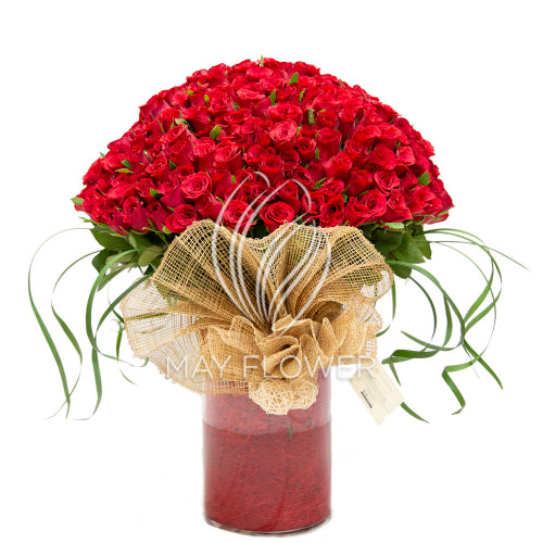 300 Red Roses Vase Main image