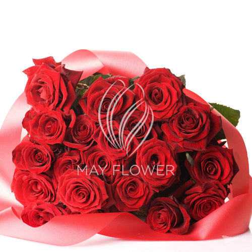 24 Red Rose Hand Bunch