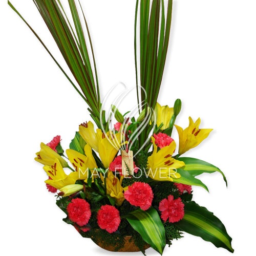Carnations Lilium Basket