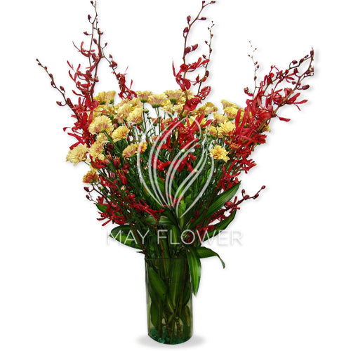 Orchid Chrysanthemum Vase
