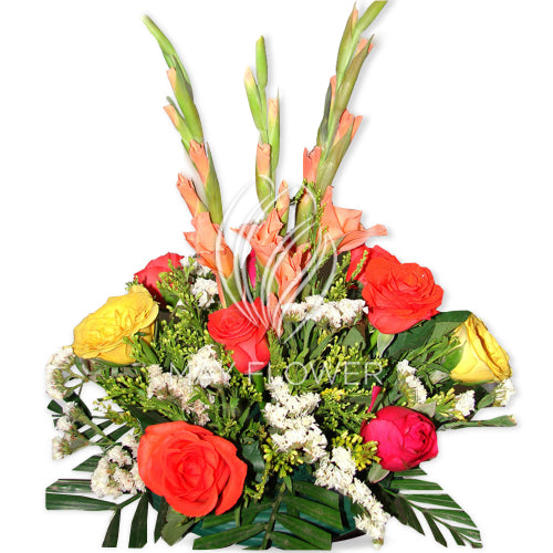 Multi Colored Roses and Gladioli Main image