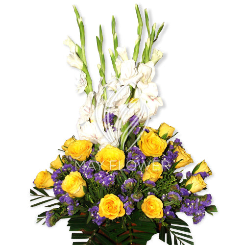 Roses and Gladioli Basket